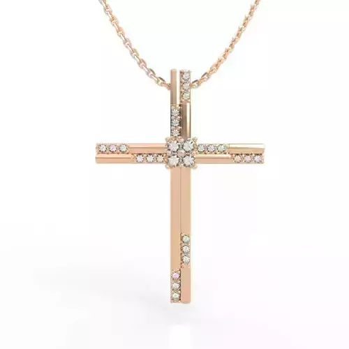 Sacred Religious Diamond Cross Pendant