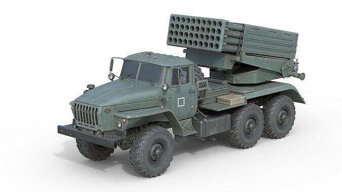 Tornado G Multiple Launch Rocket System Low-poly 3D model