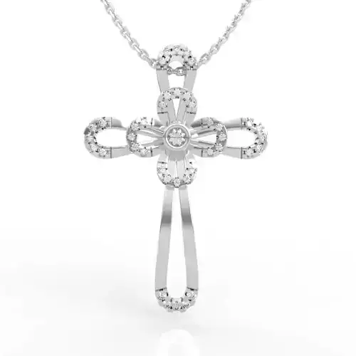 Luxury Diamond Cross Pendant Necklace