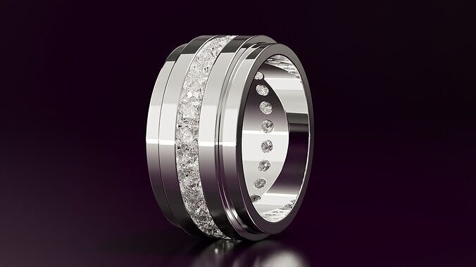 round cut eternity ring N20 54EU size 3D print model