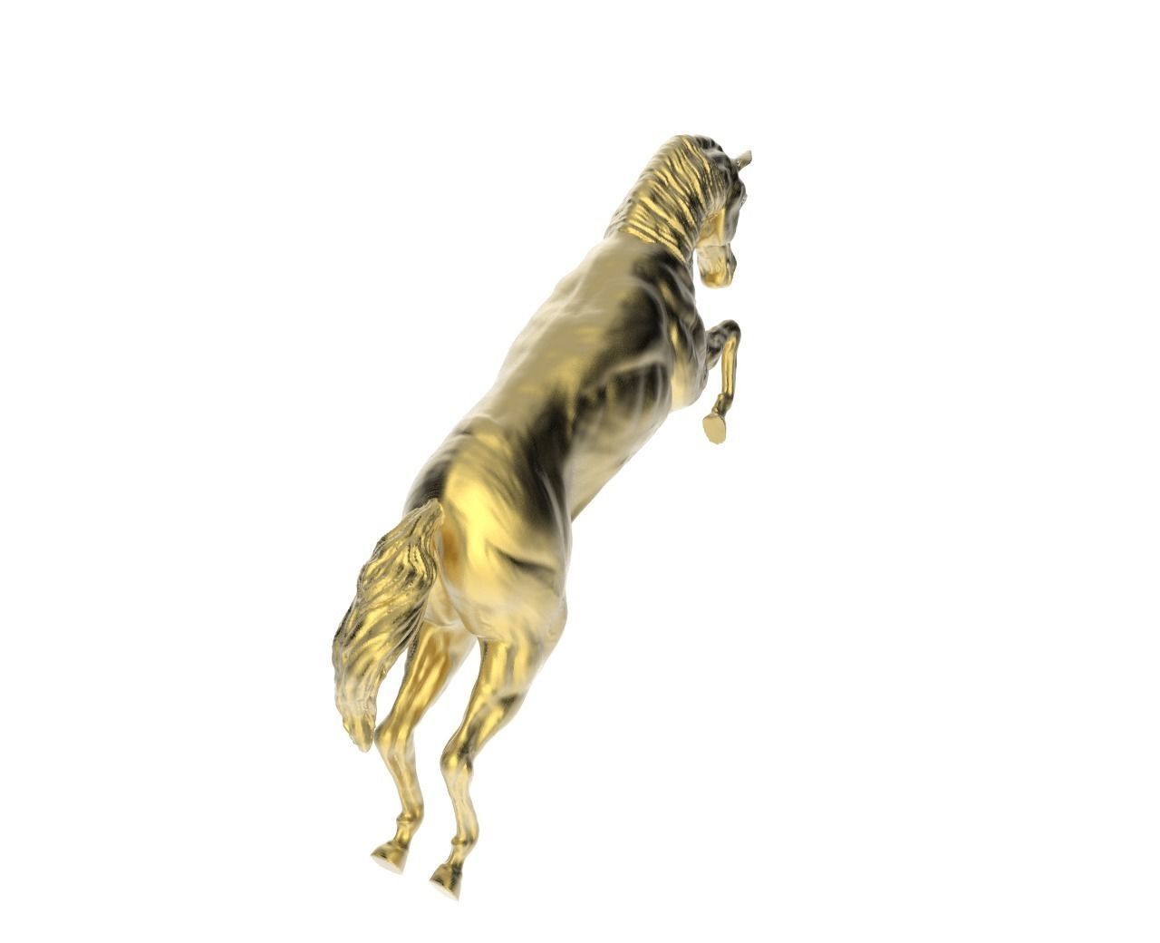 Arabic Horse in jumping  position 3D print model_2