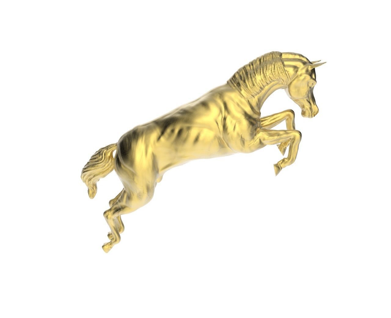 Arabic Horse in jumping  position 3D print model_3