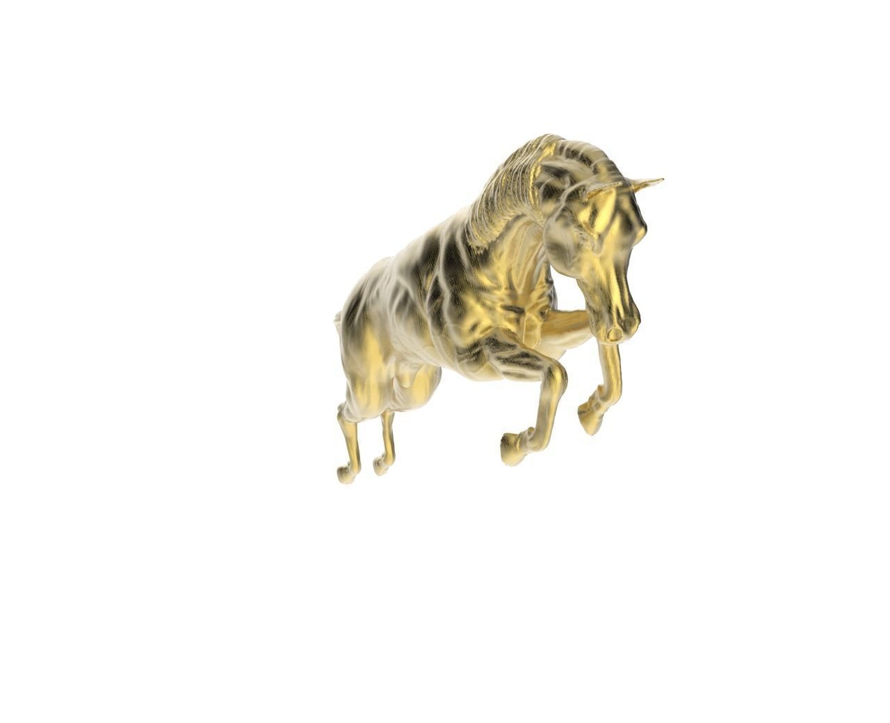 Arabic Horse in jumping  position 3D print model_4