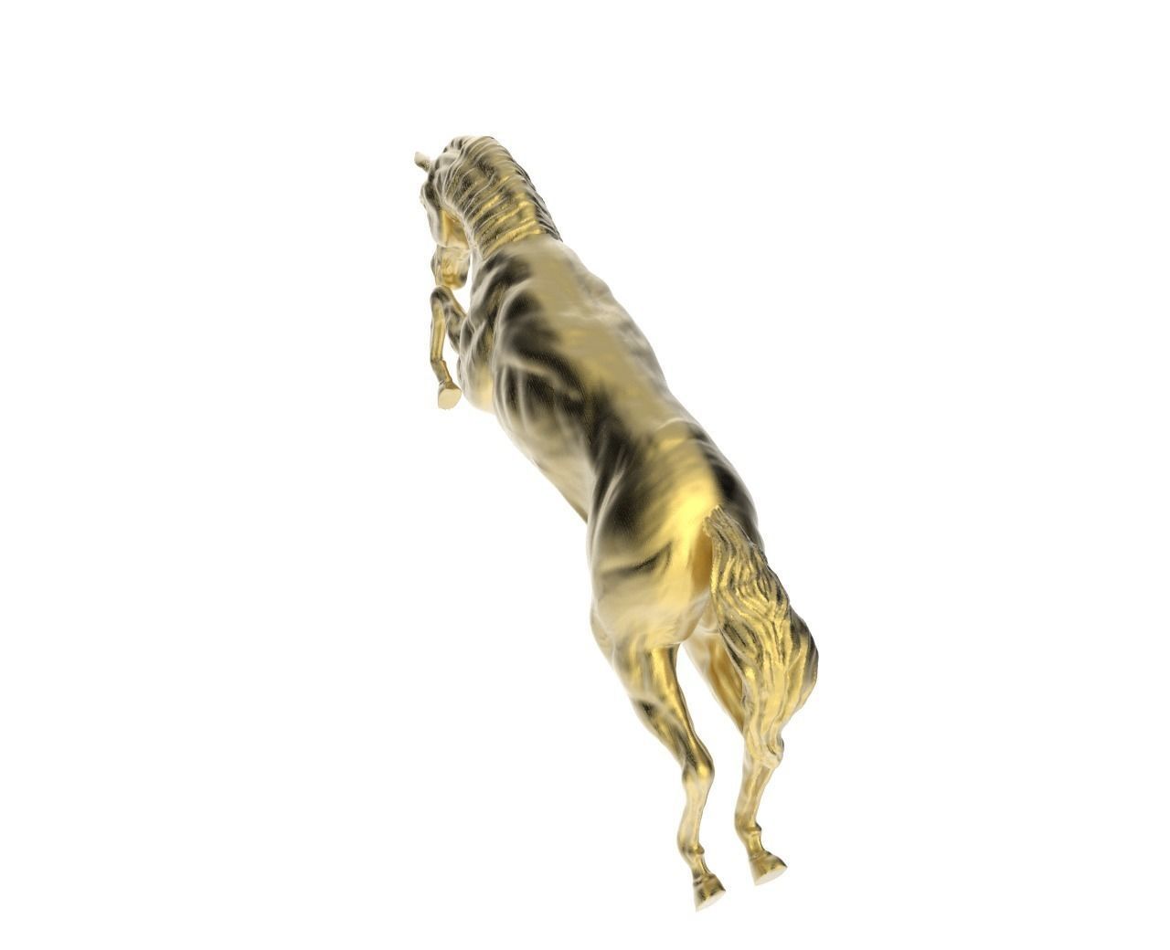 Arabic Horse in jumping  position 3D print model_1
