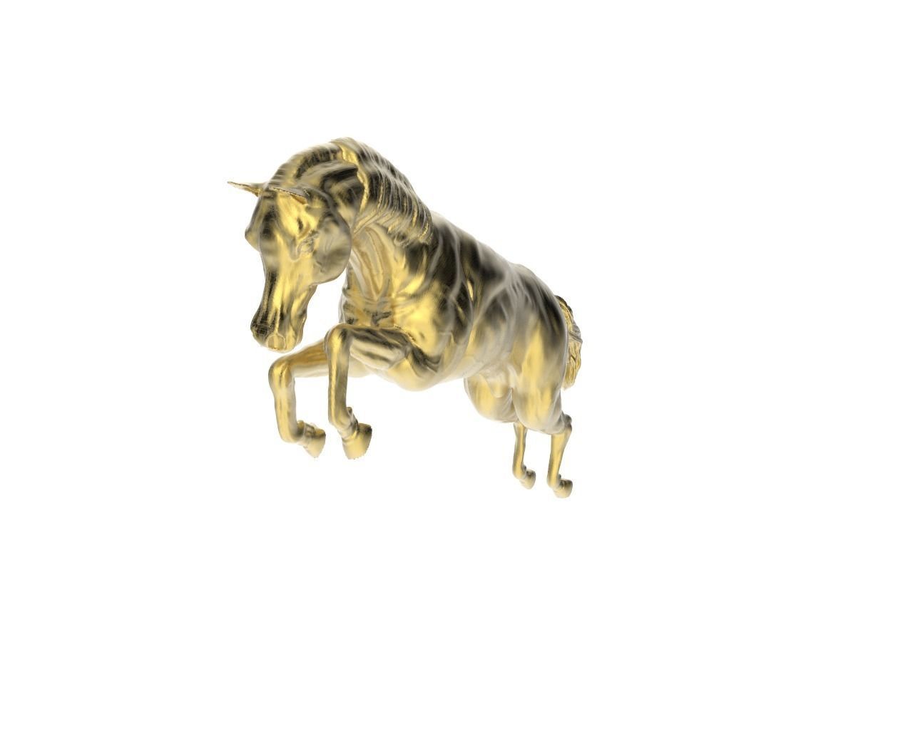 Arabic Horse in jumping  position 3D print model_5