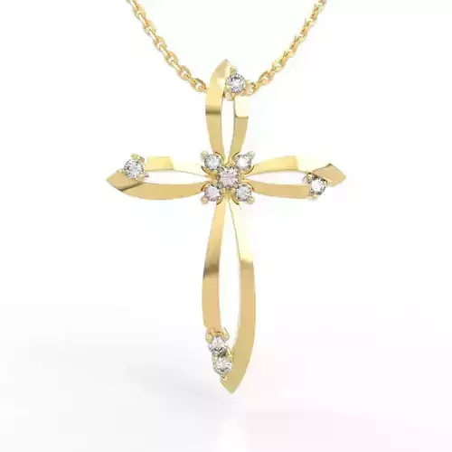 Premium Diamond Cross Pendant