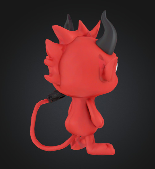 Dame the Mini Devil  3D print model_9
