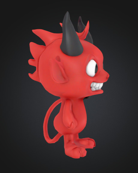 Dame the Mini Devil  3D print model_11