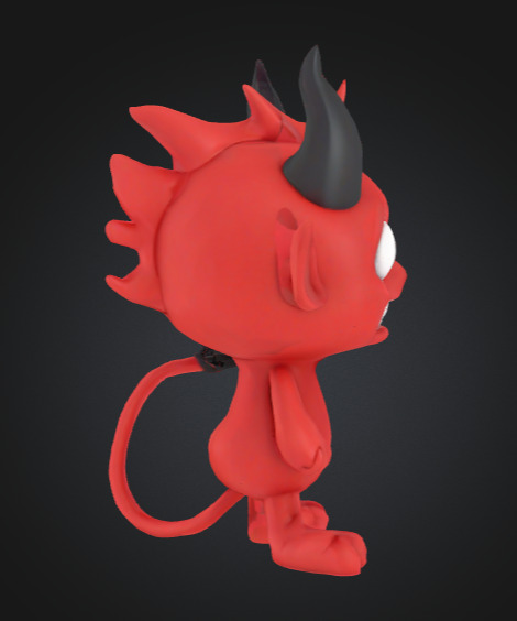 Dame the Mini Devil  3D print model_10
