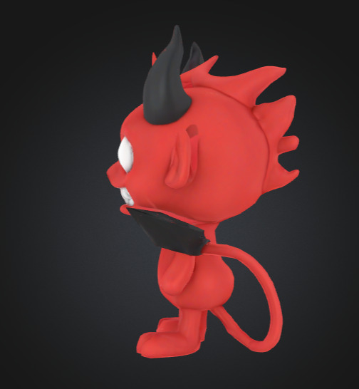Dame the Mini Devil  3D print model_6