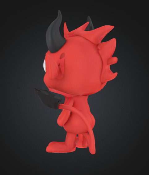 Dame the Mini Devil  3D print model_7