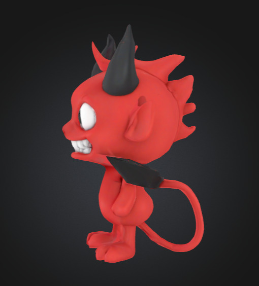 Dame the Mini Devil  3D print model_5
