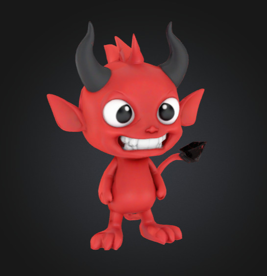 Dame the Mini Devil  3D print model_13