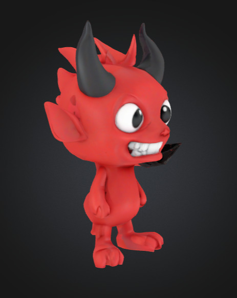 Dame the Mini Devil  3D print model_12