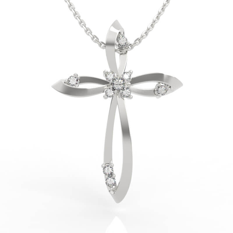 Luxury Christian Pendant Necklace 3D print model_1