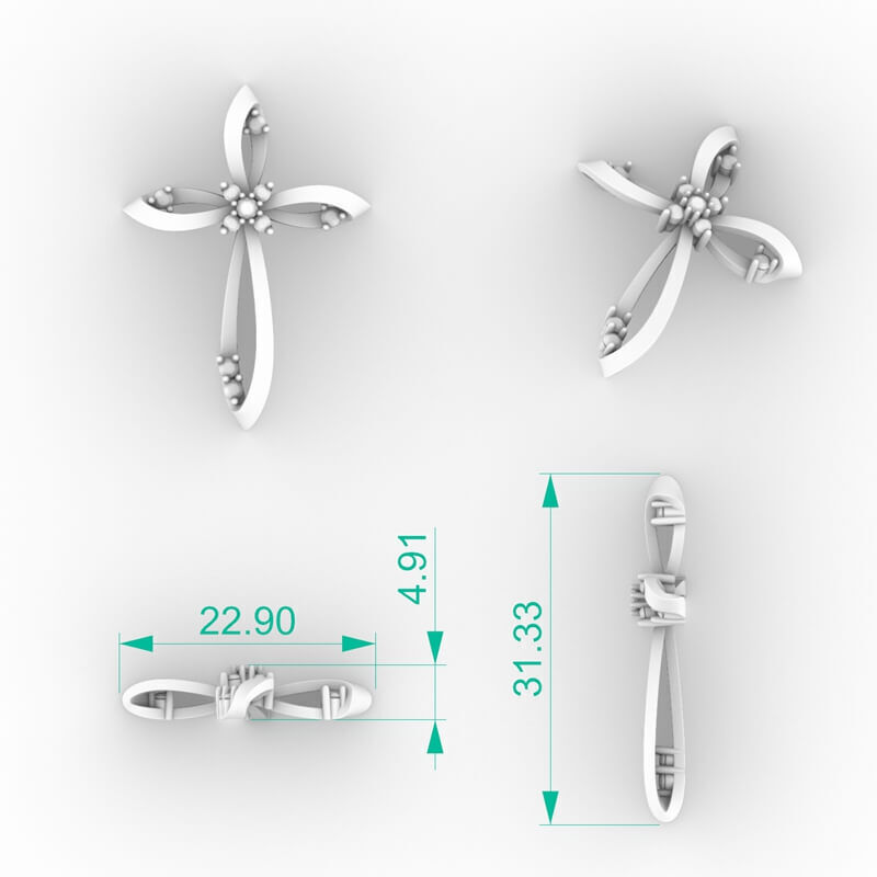 Luxury Christian Pendant Necklace 3D print model_4