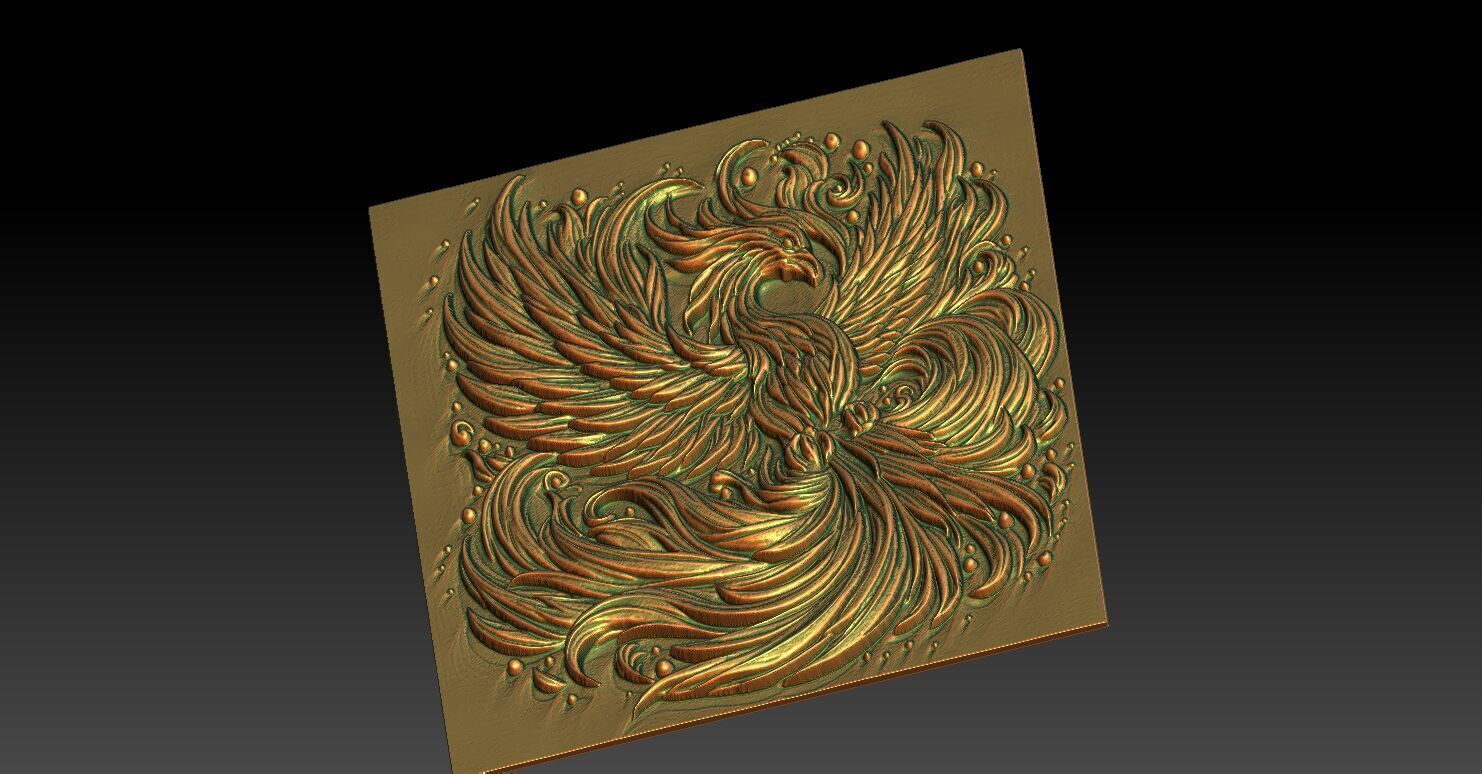 1 phoenix CNC Relief Model 3D print model_3