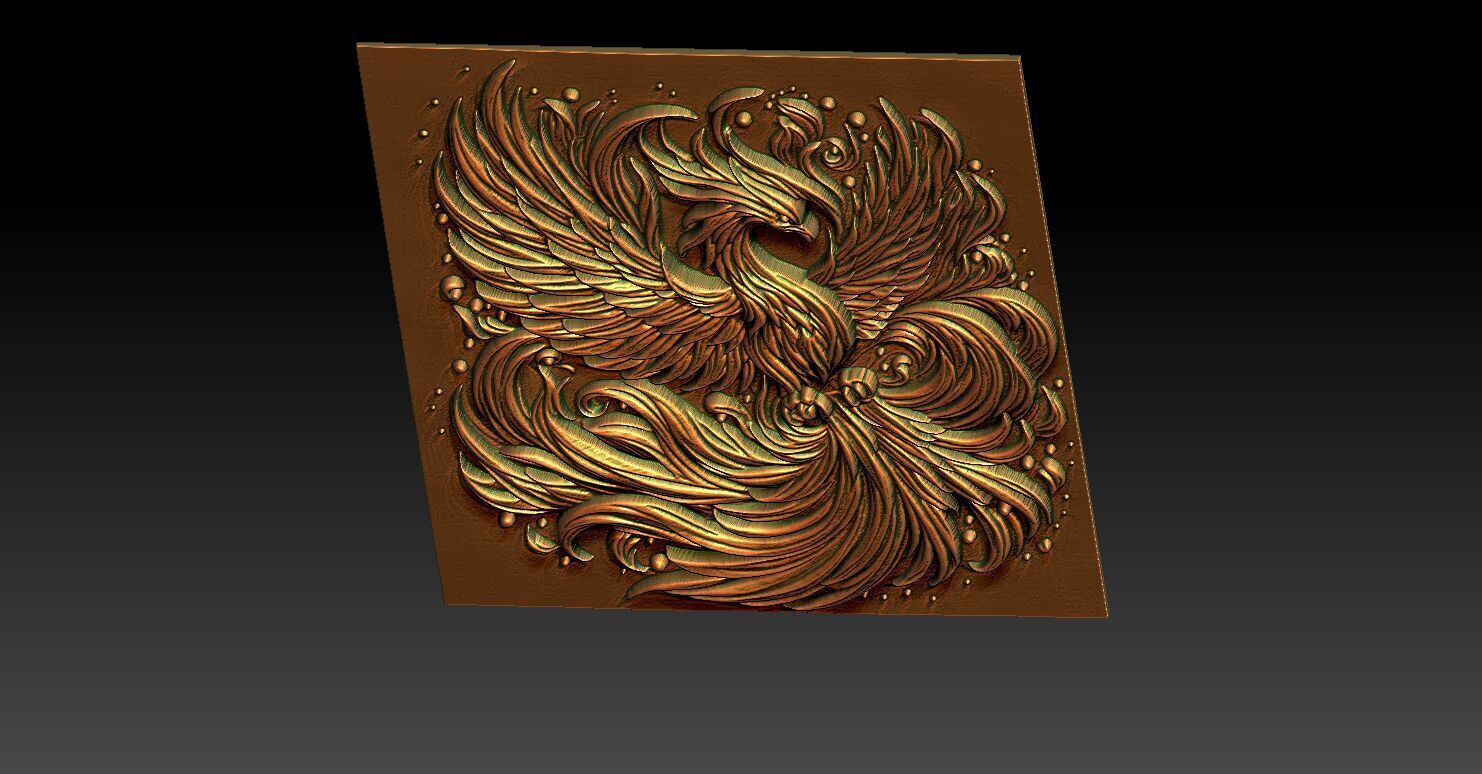 1 phoenix CNC Relief Model 3D print model_4