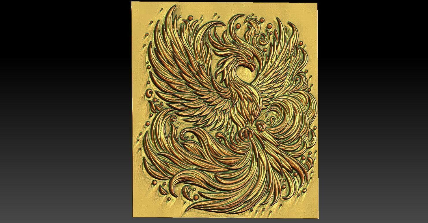 1 phoenix CNC Relief Model 3D print model_1