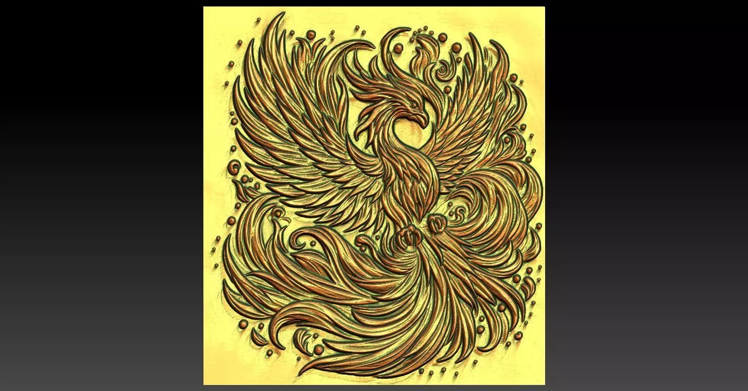 1 phoenix CNC Relief Model 3D print model_0