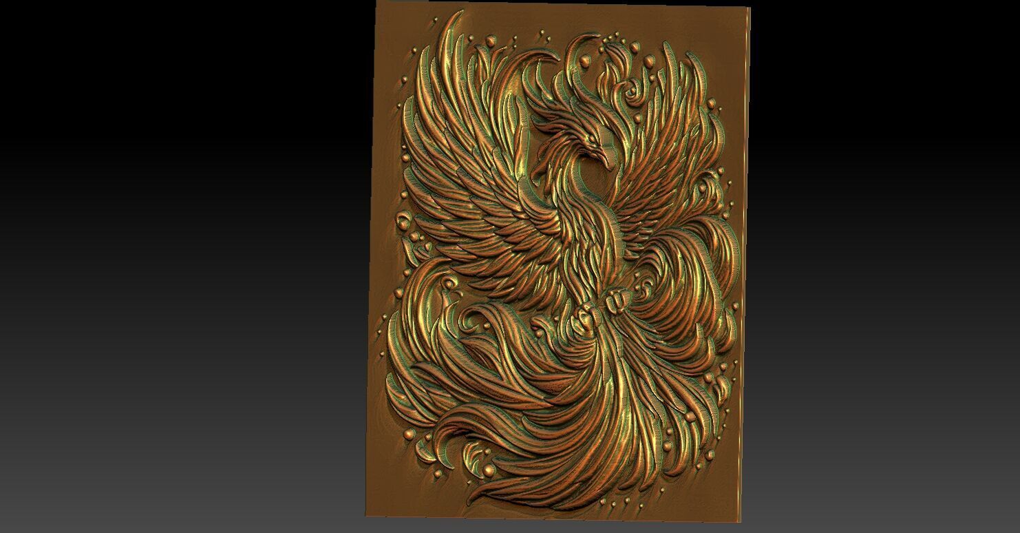 1 phoenix CNC Relief Model 3D print model_2