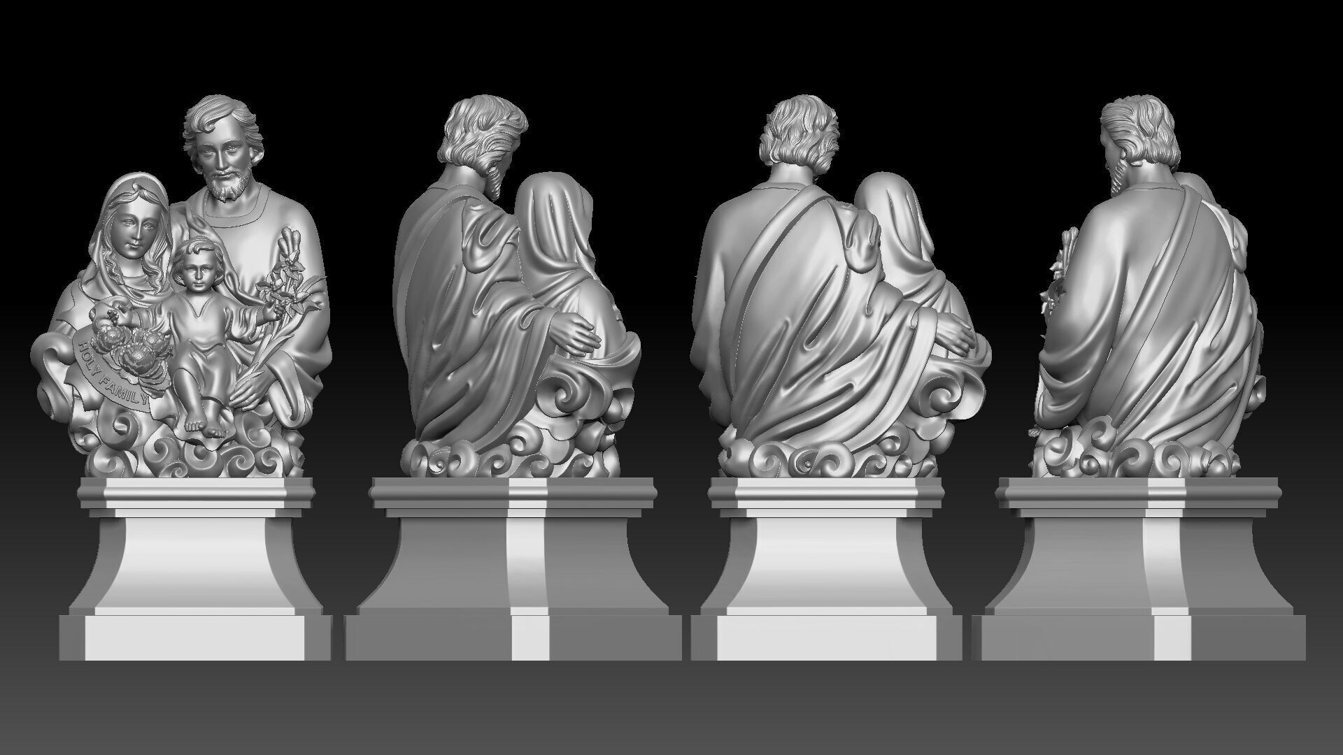 Holy Family  3D print model_8