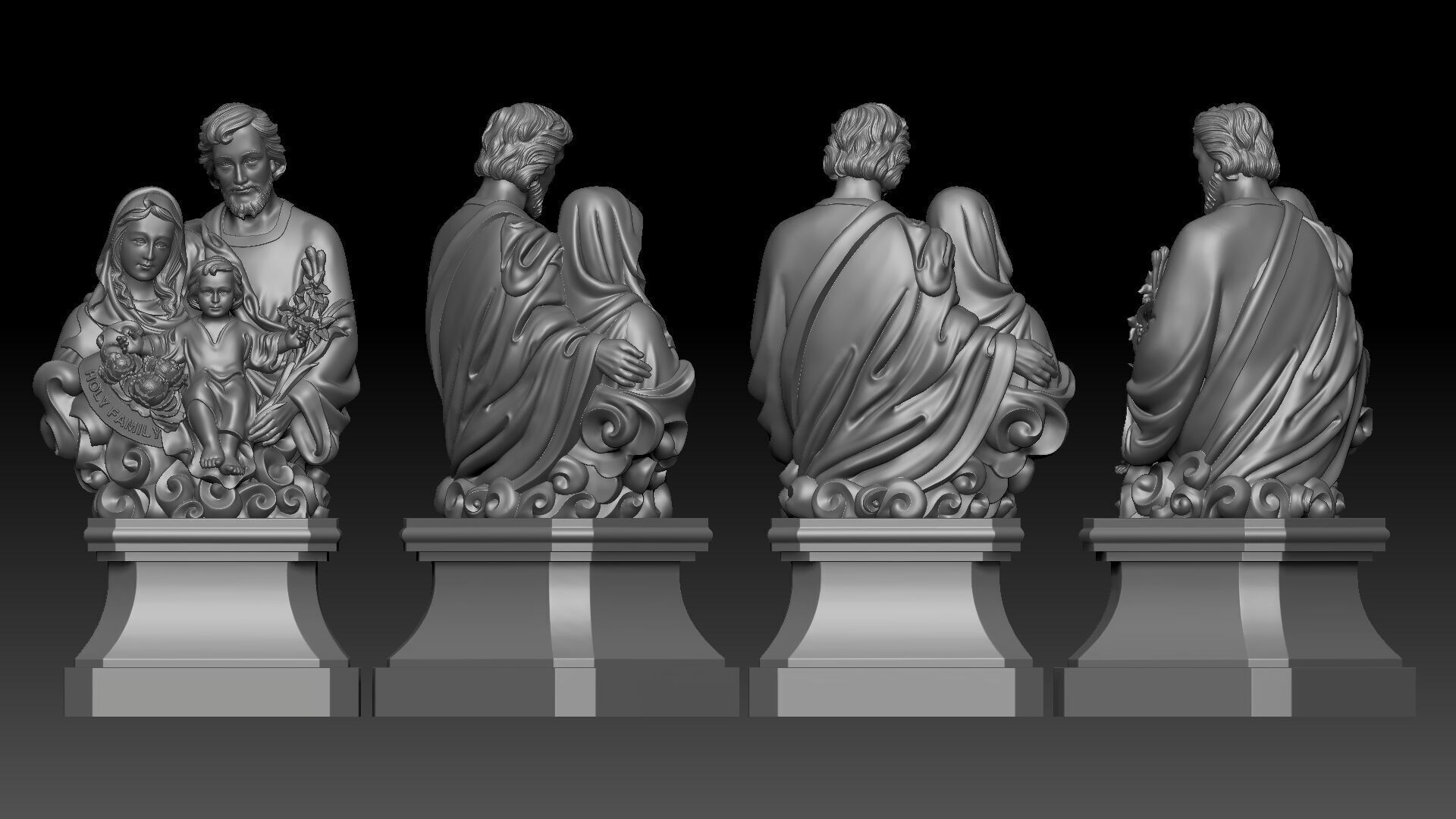 Holy Family  3D print model_2