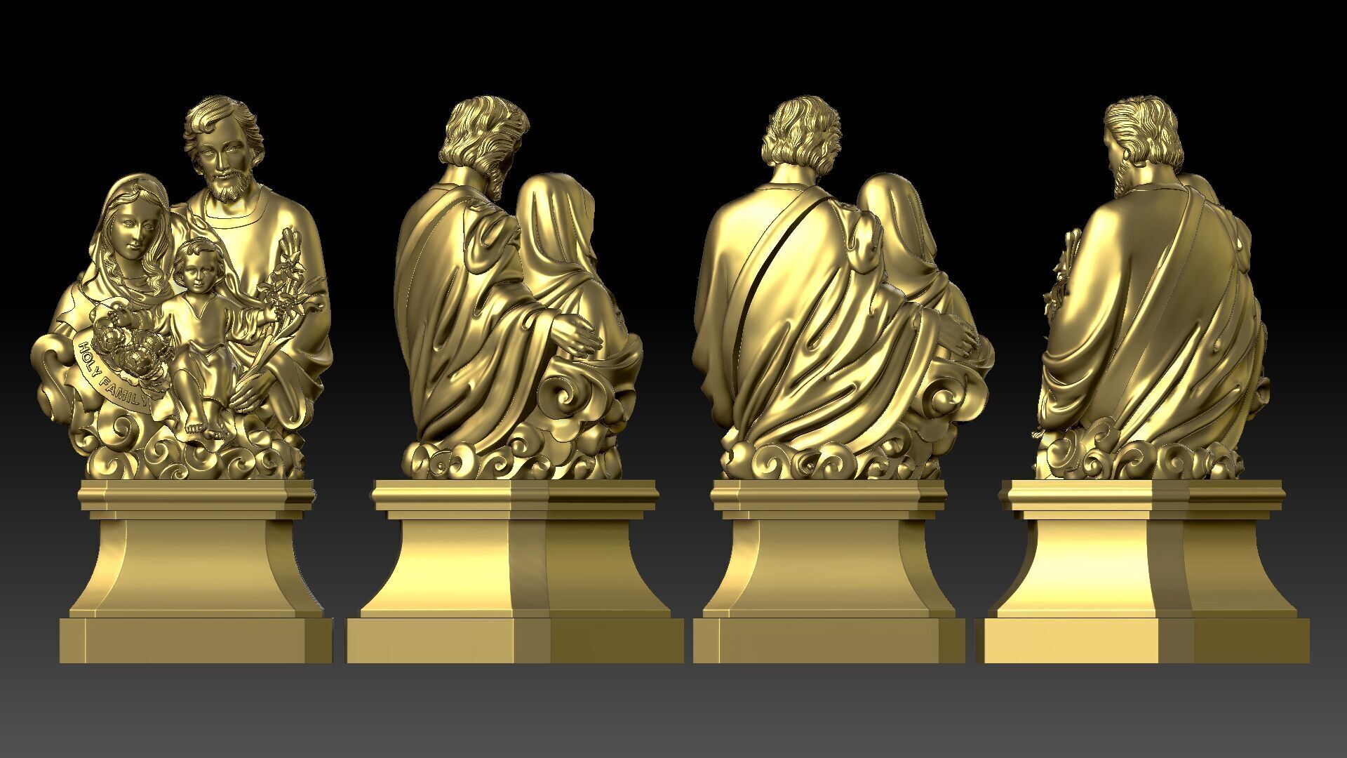 Holy Family  3D print model_9