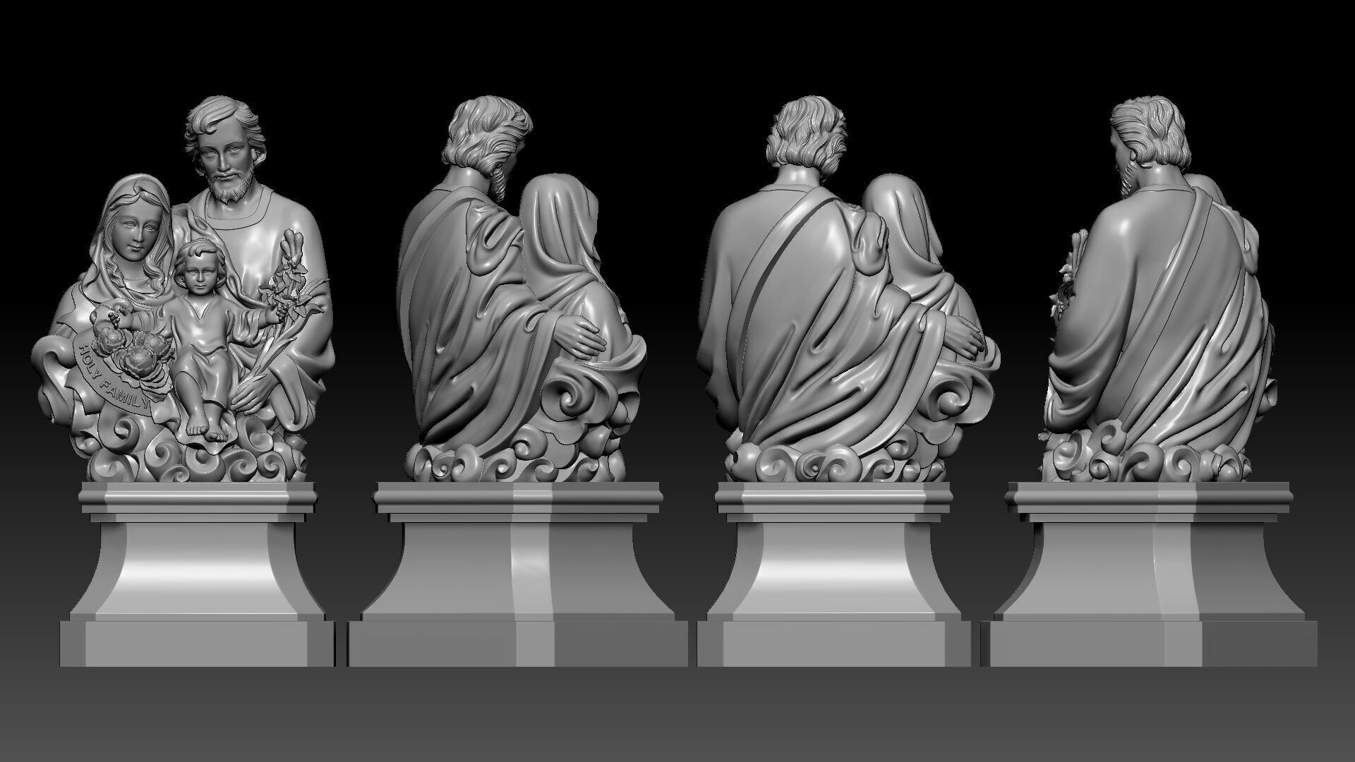Holy Family  3D print model_1