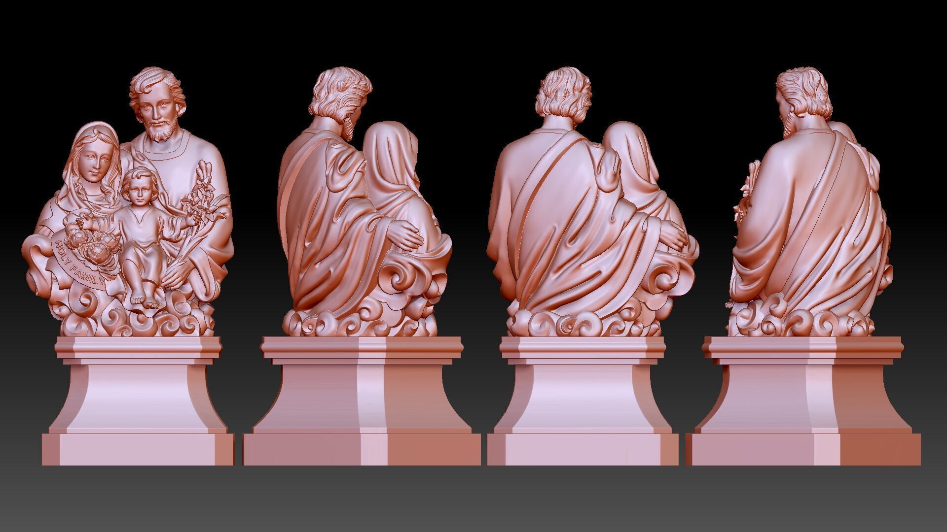 Holy Family  3D print model_7