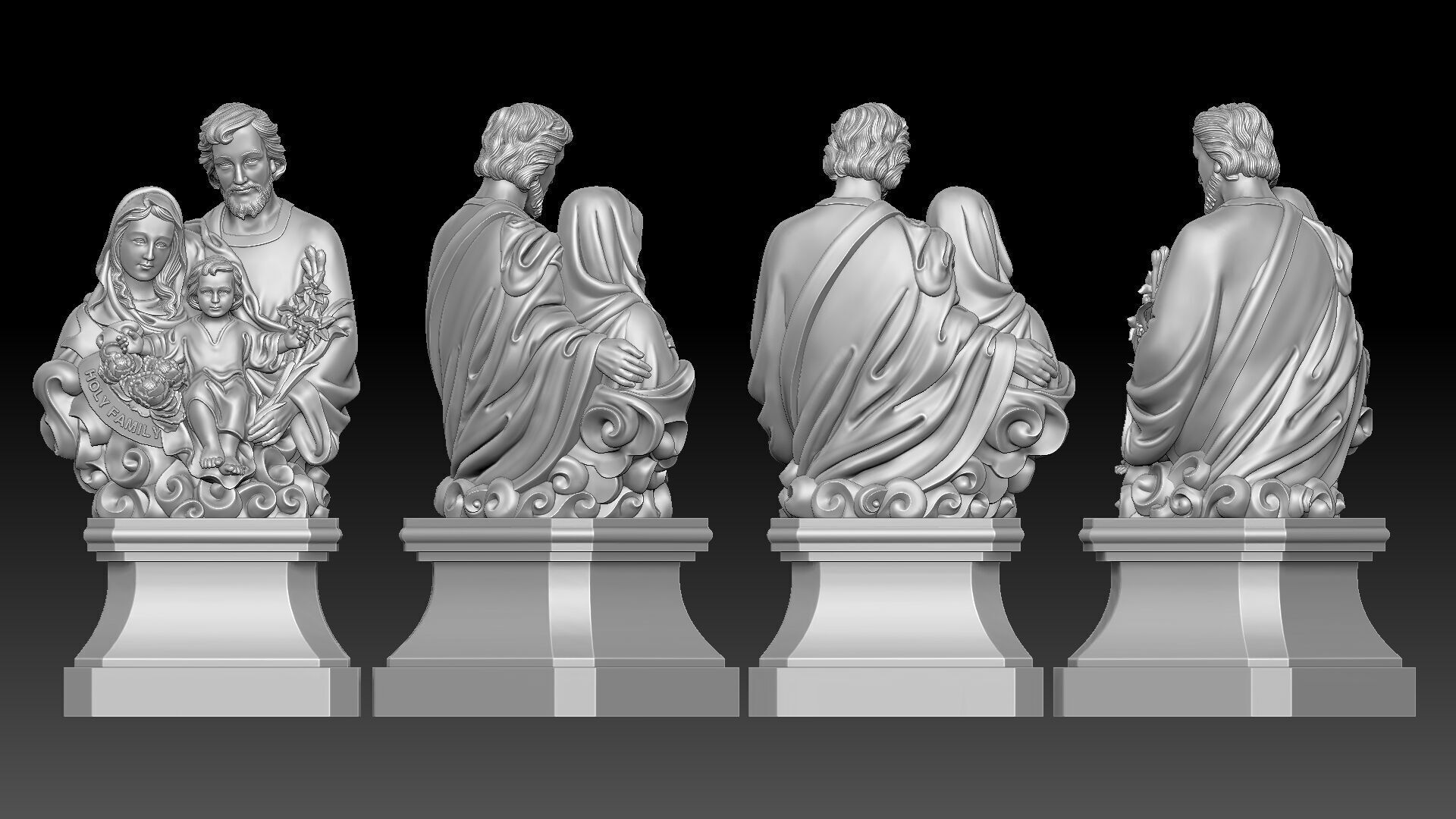 Holy Family  3D print model_4