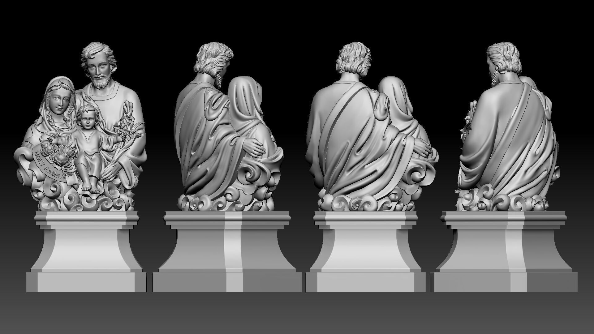 Holy Family  3D print model_10