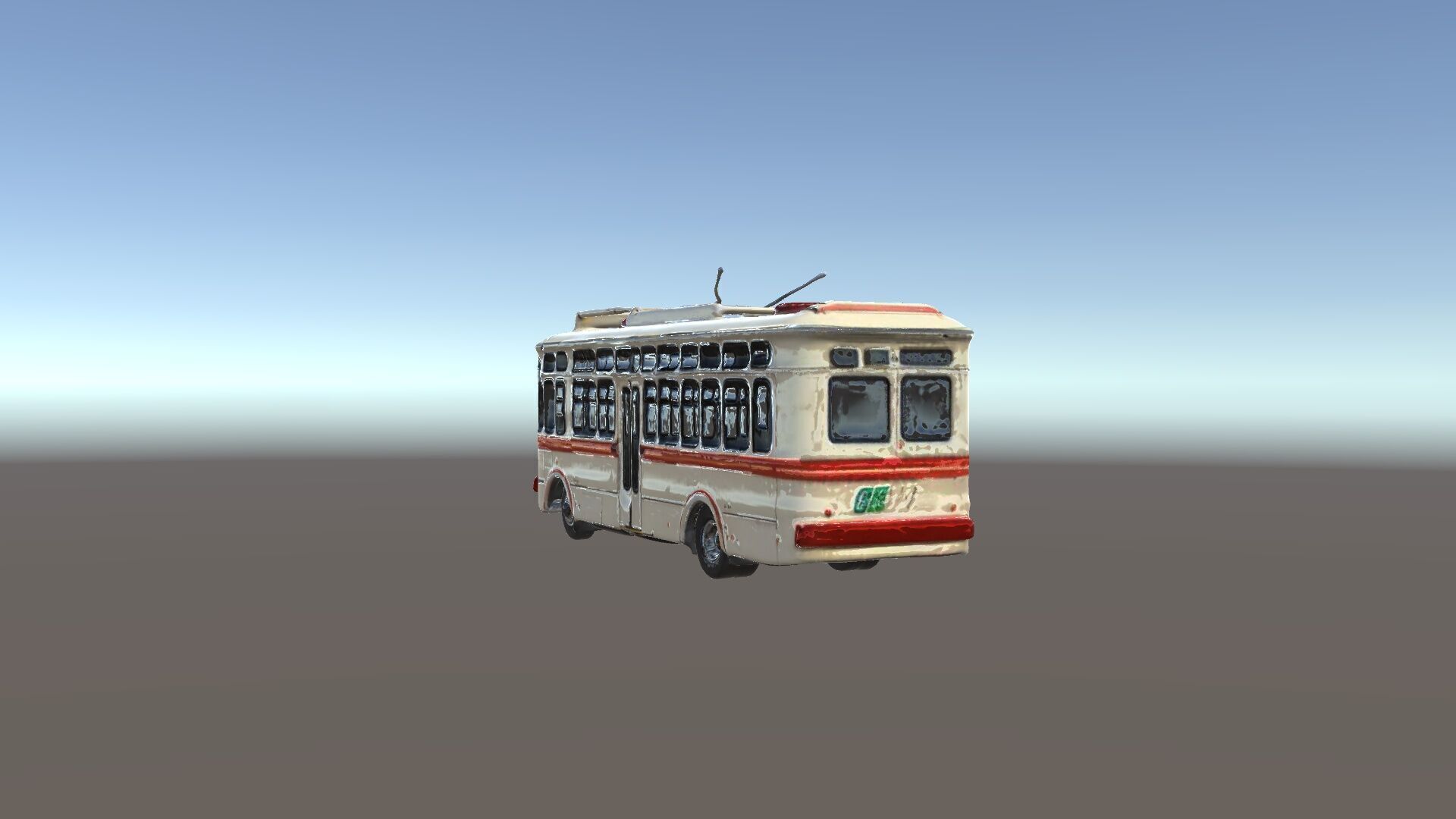 Vintage Trolleybus Model Pack for Urban Environments Low-poly 3D model_5