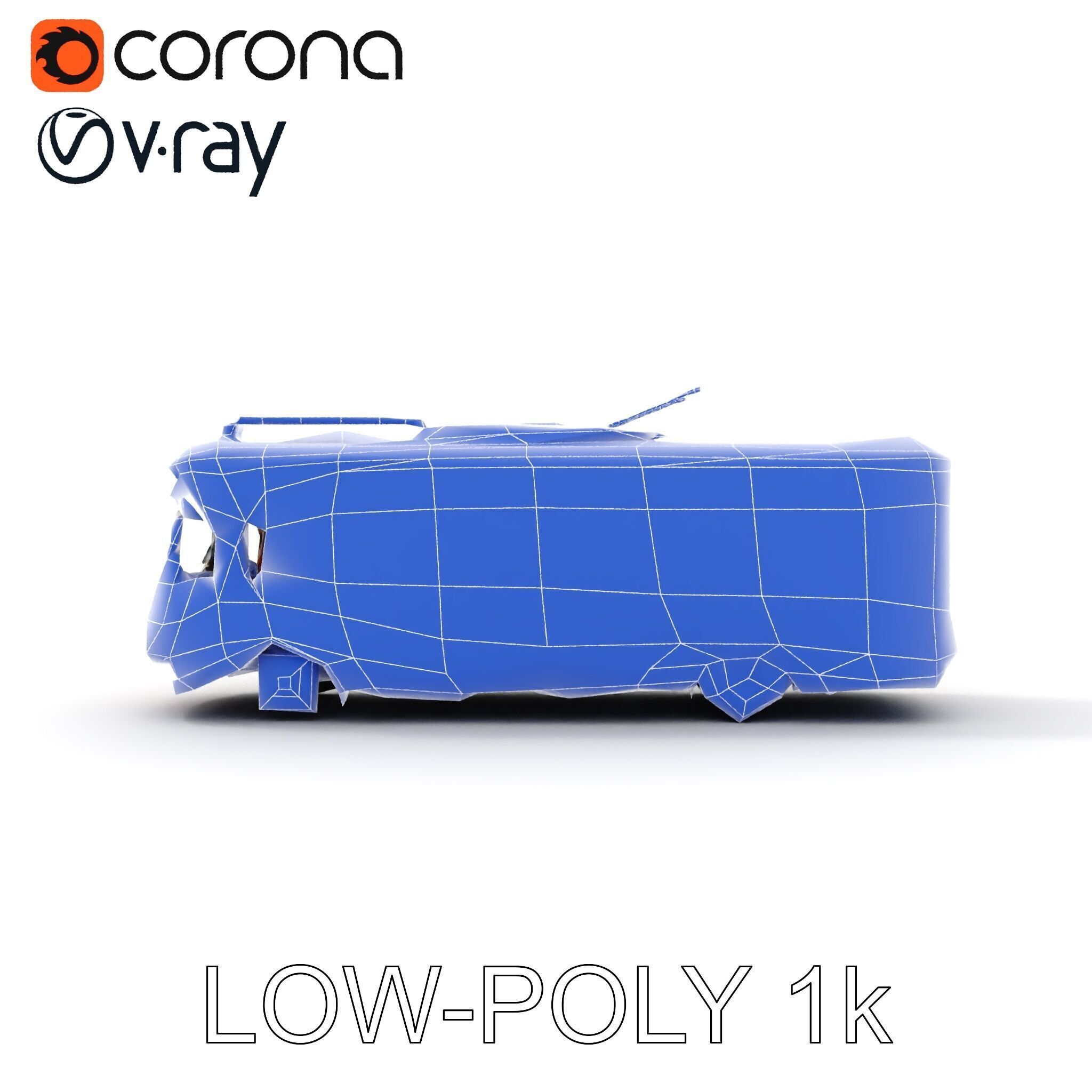 Vintage Trolleybus Model Pack for Urban Environments Low-poly 3D model_15