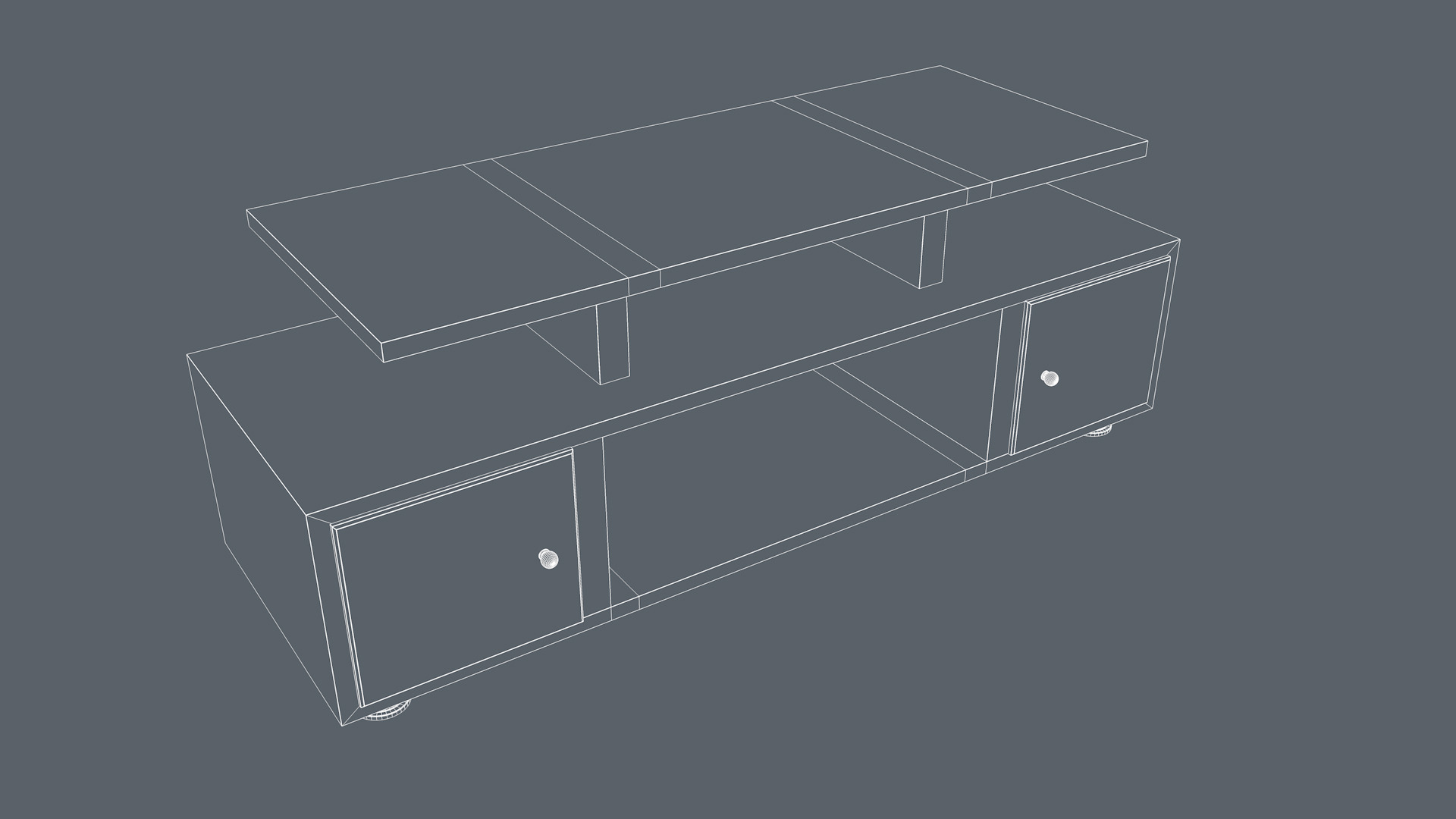 Tv Stand 3D model_9