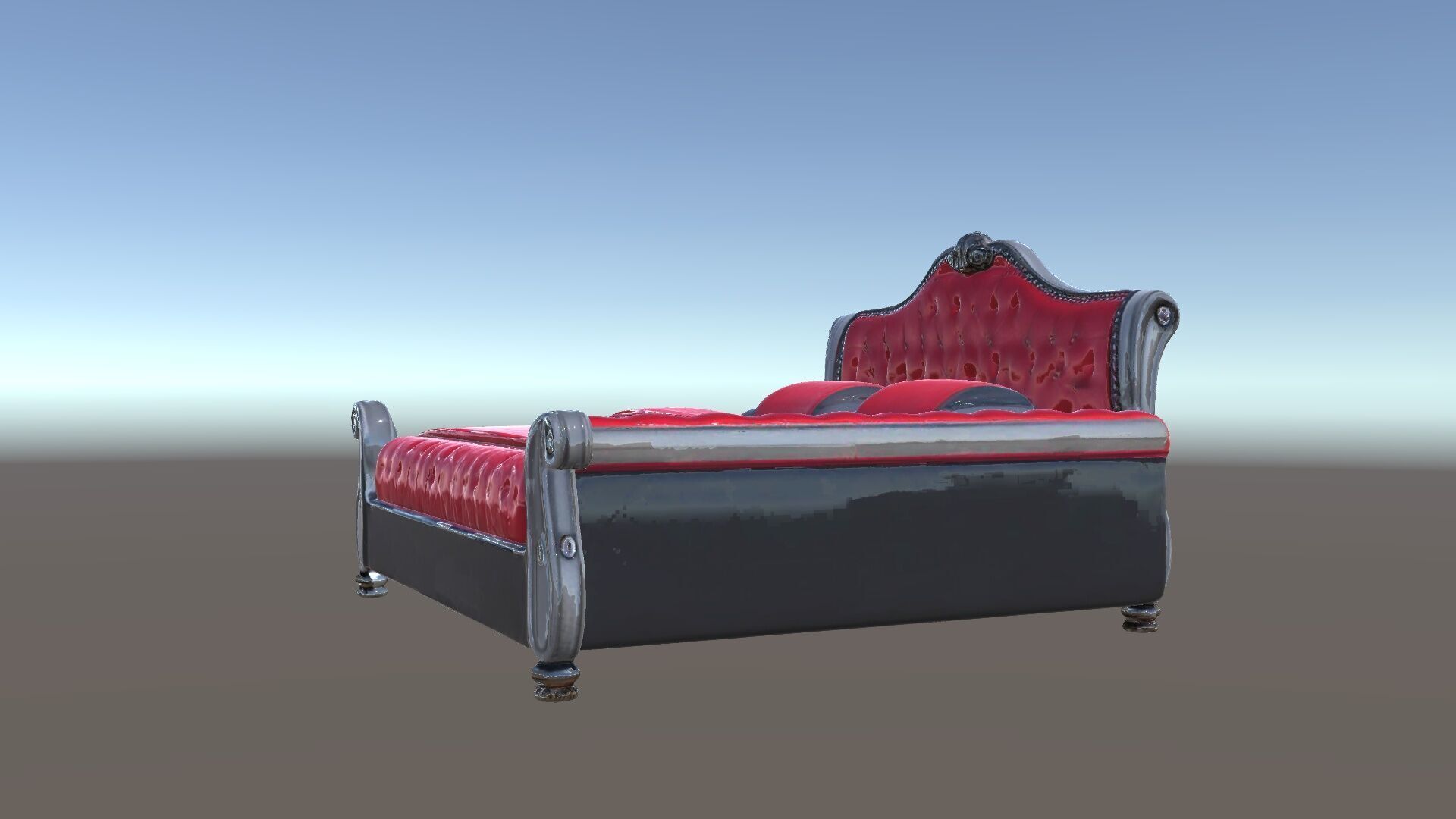 Luxurious Vintage Bed Model Pack Low-poly 3D model_5