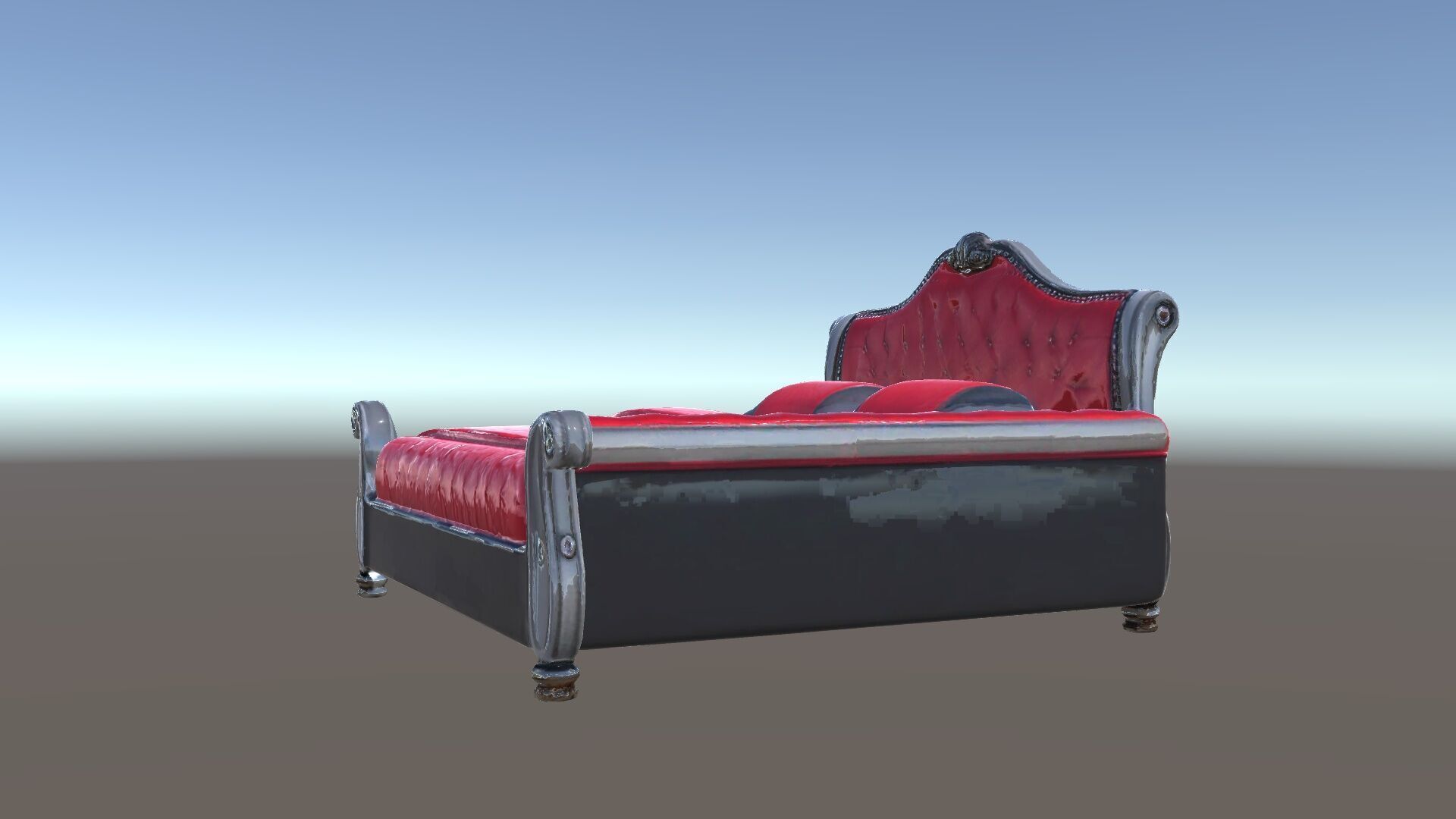 Luxurious Vintage Bed Model Pack Low-poly 3D model_33