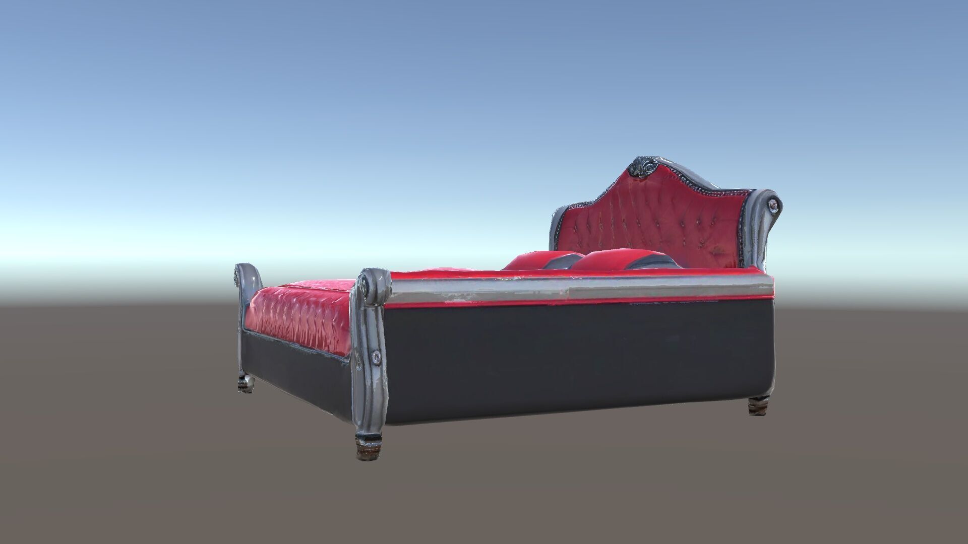 Luxurious Vintage Bed Model Pack Low-poly 3D model_34