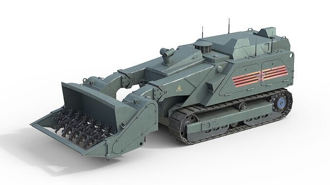 Uran 6 Mine Clearing Robot Low-poly 3D model