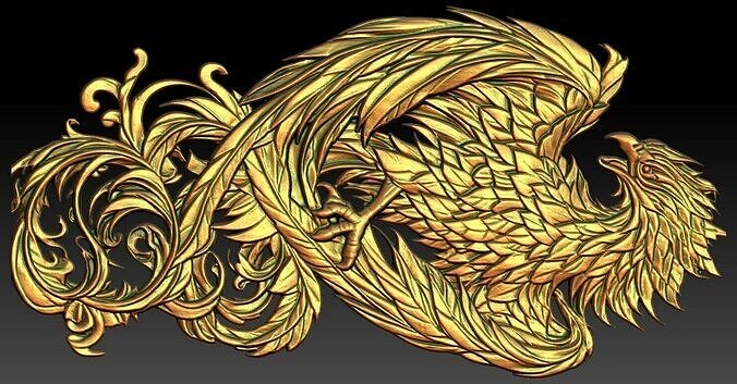 4 phoenix CNC Relief Model Free 3D print model