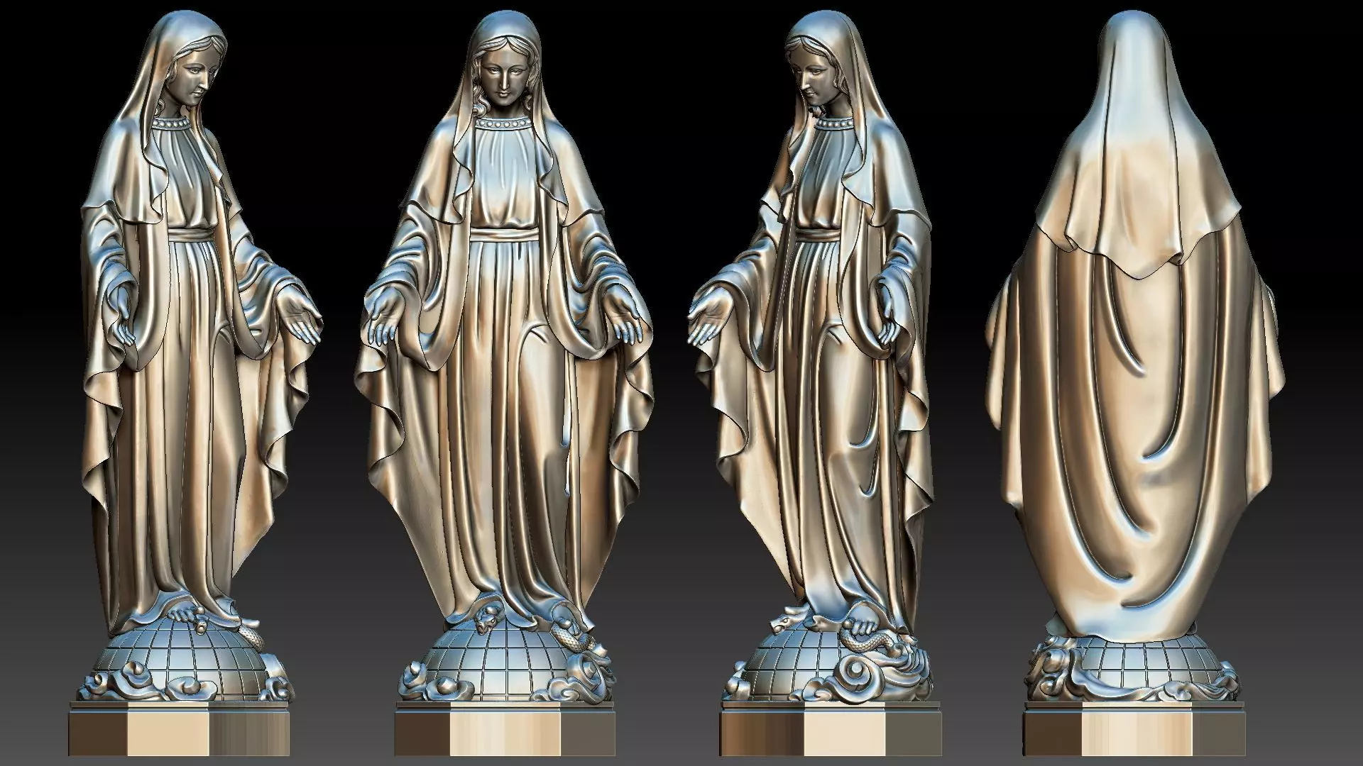 Our lady of Grace 3D print model_0