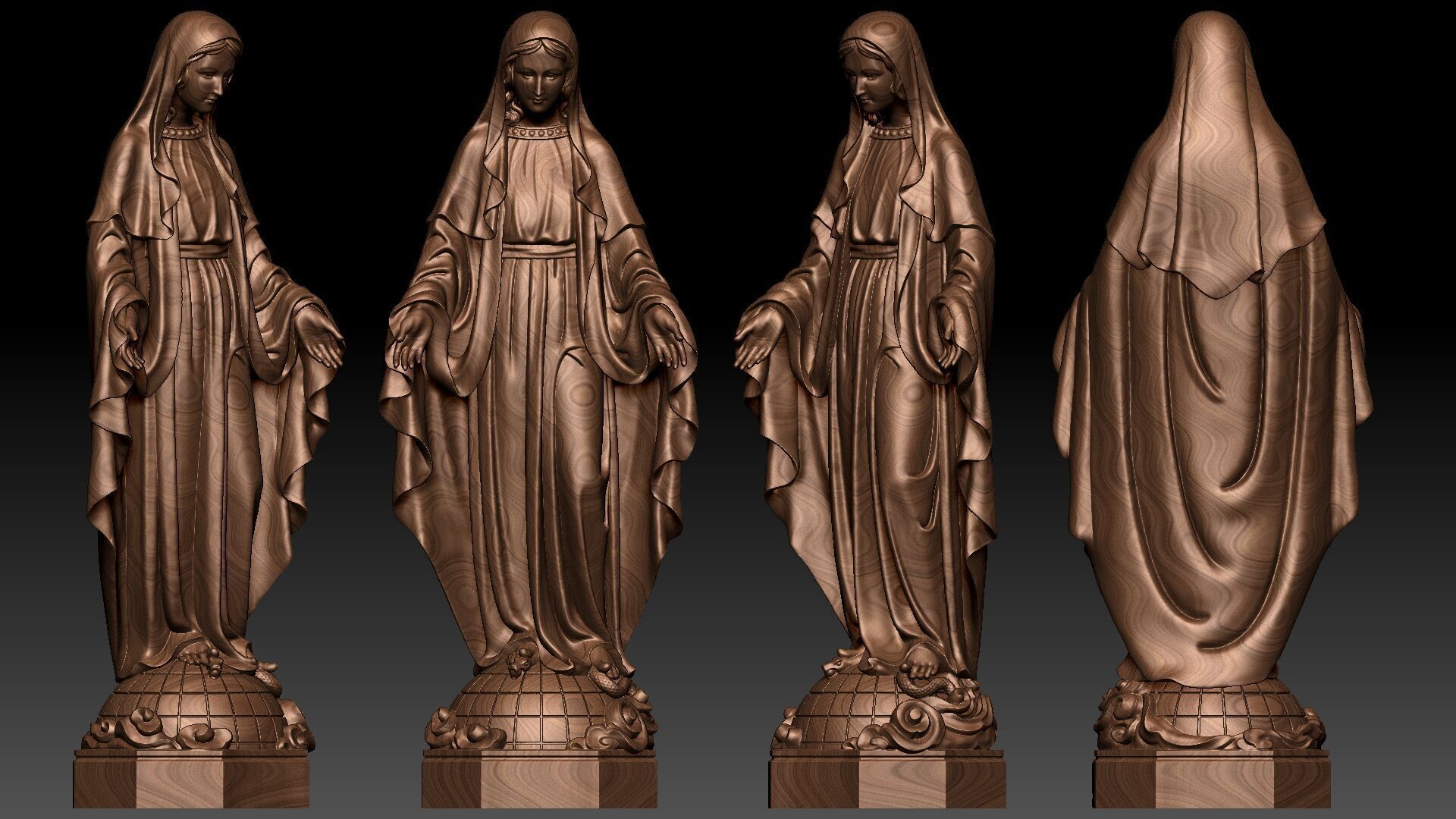 Our lady of Grace 3D print model_11