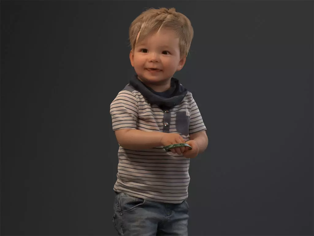 00022Pepijn006 Cute Toddler Boy 3D Model 3D model_0
