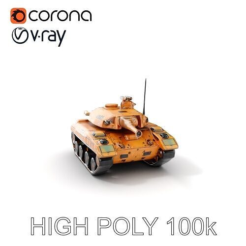 Desert Camouflage Tank D Model Pack Low-poly 3D model