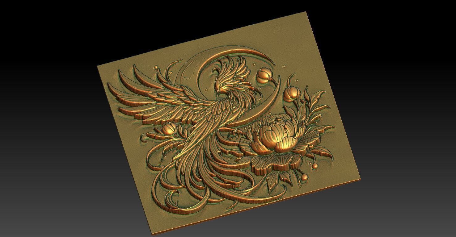 5 phoenix CNC Relief Model 3D print model_3