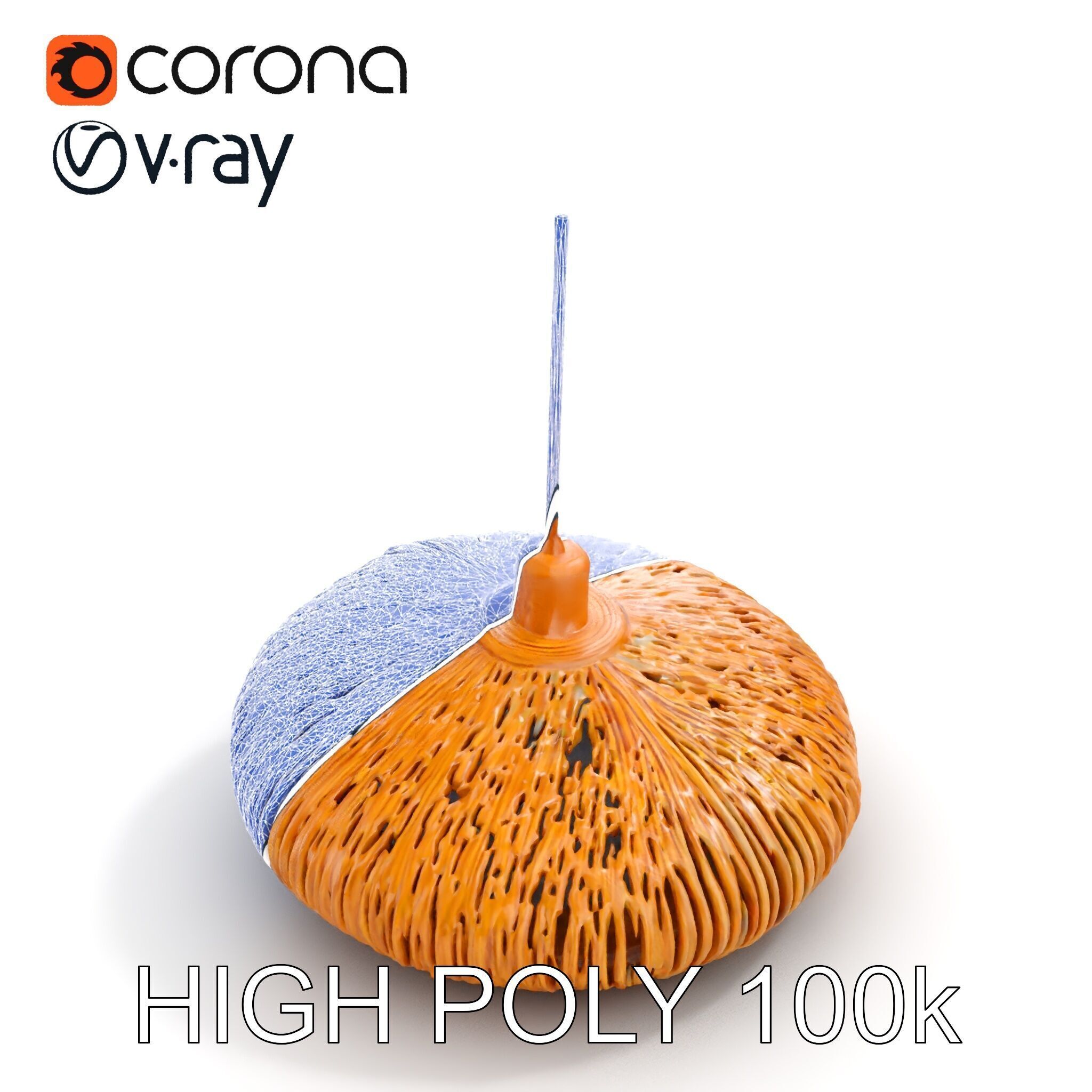 Elegant Bamboo Pendant Lamp model pack for interior design Low-poly 3D model_27