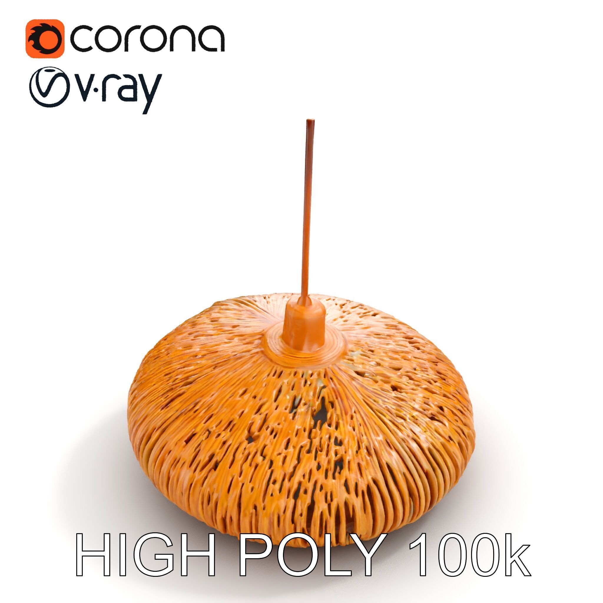 Elegant Bamboo Pendant Lamp model pack for interior design Low-poly 3D model_22