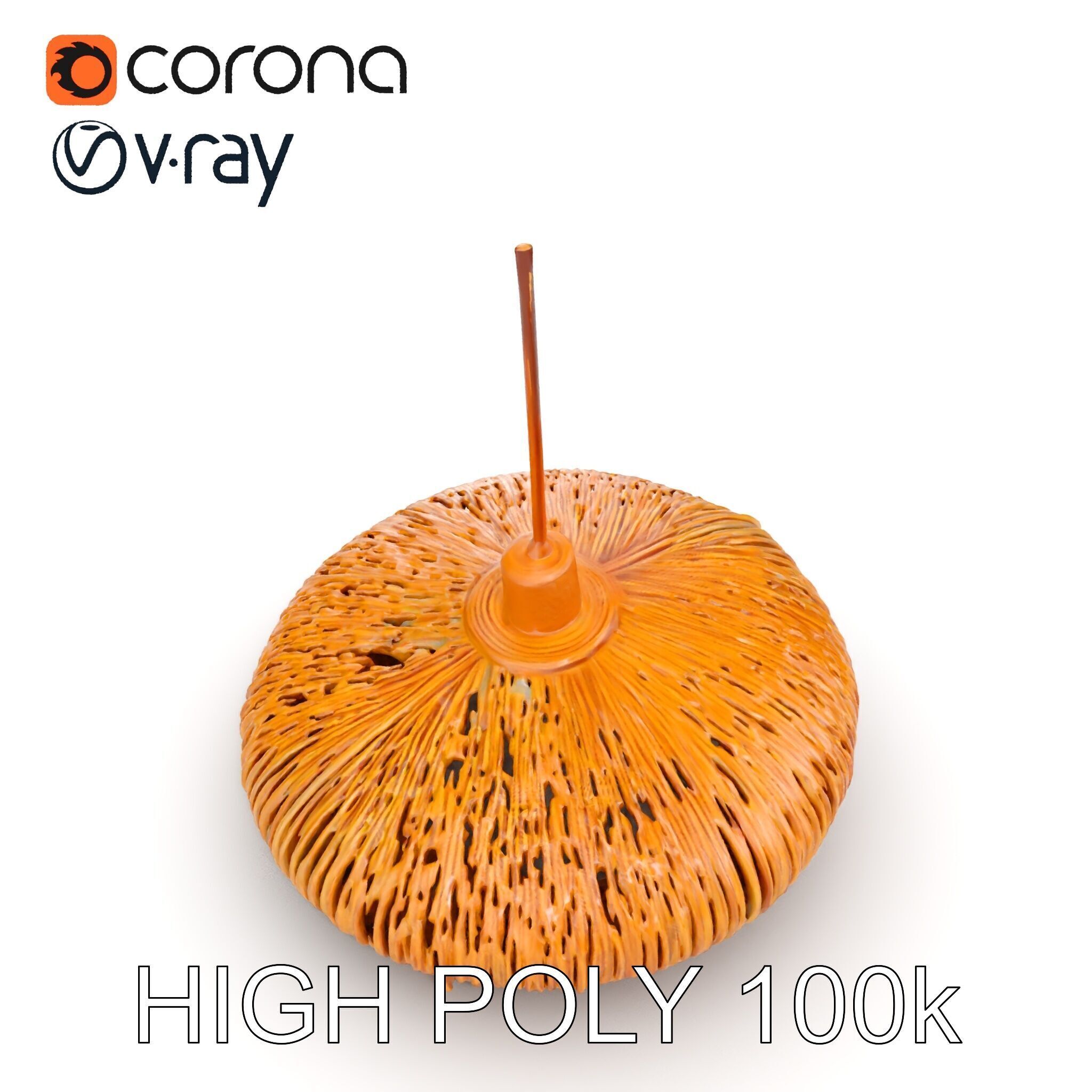 Elegant Bamboo Pendant Lamp model pack for interior design Low-poly 3D model_8