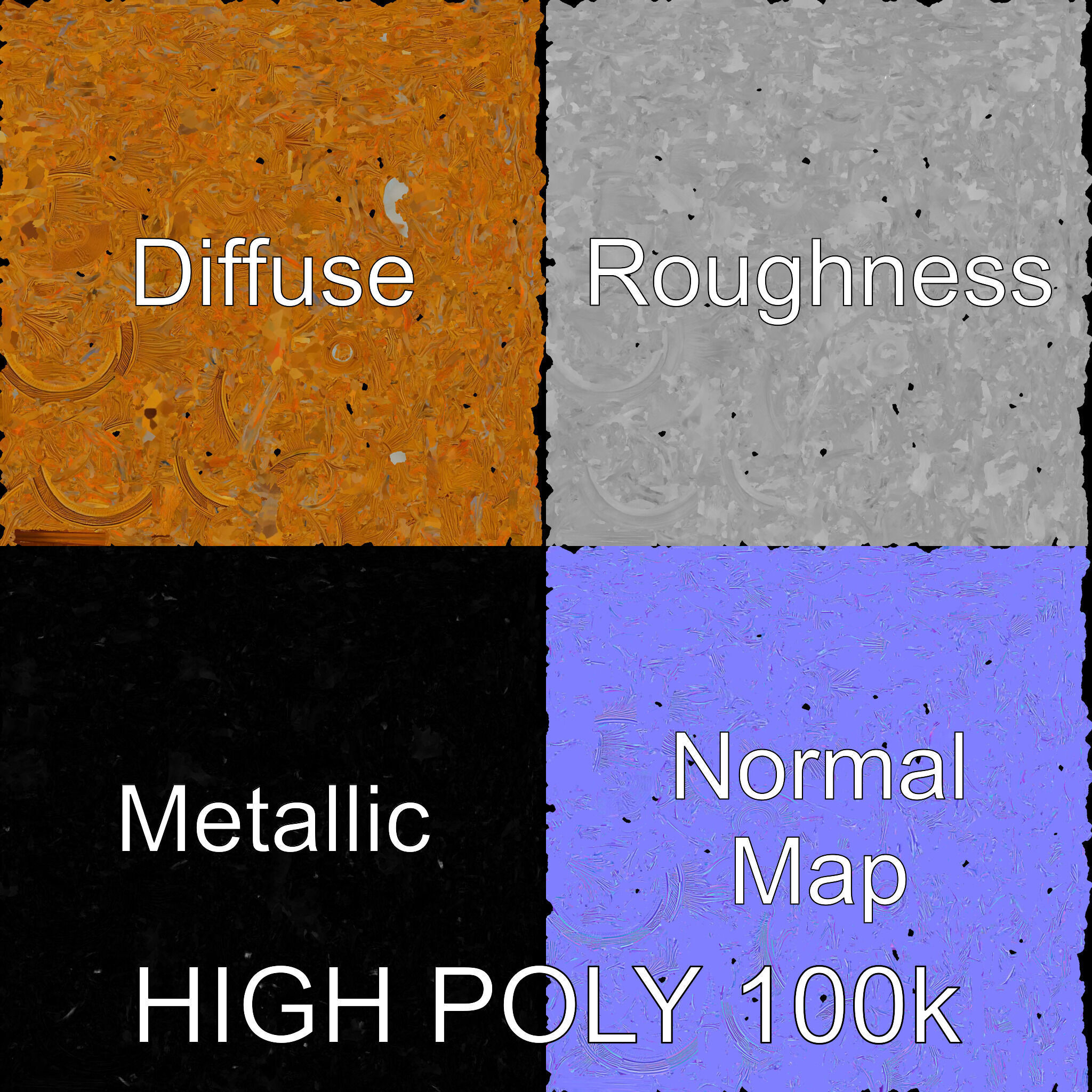 Elegant Bamboo Pendant Lamp model pack for interior design Low-poly 3D model_4