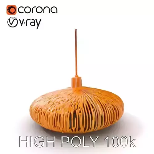 Elegant Bamboo Pendant Lamp model pack for interior design Low-poly 3D model